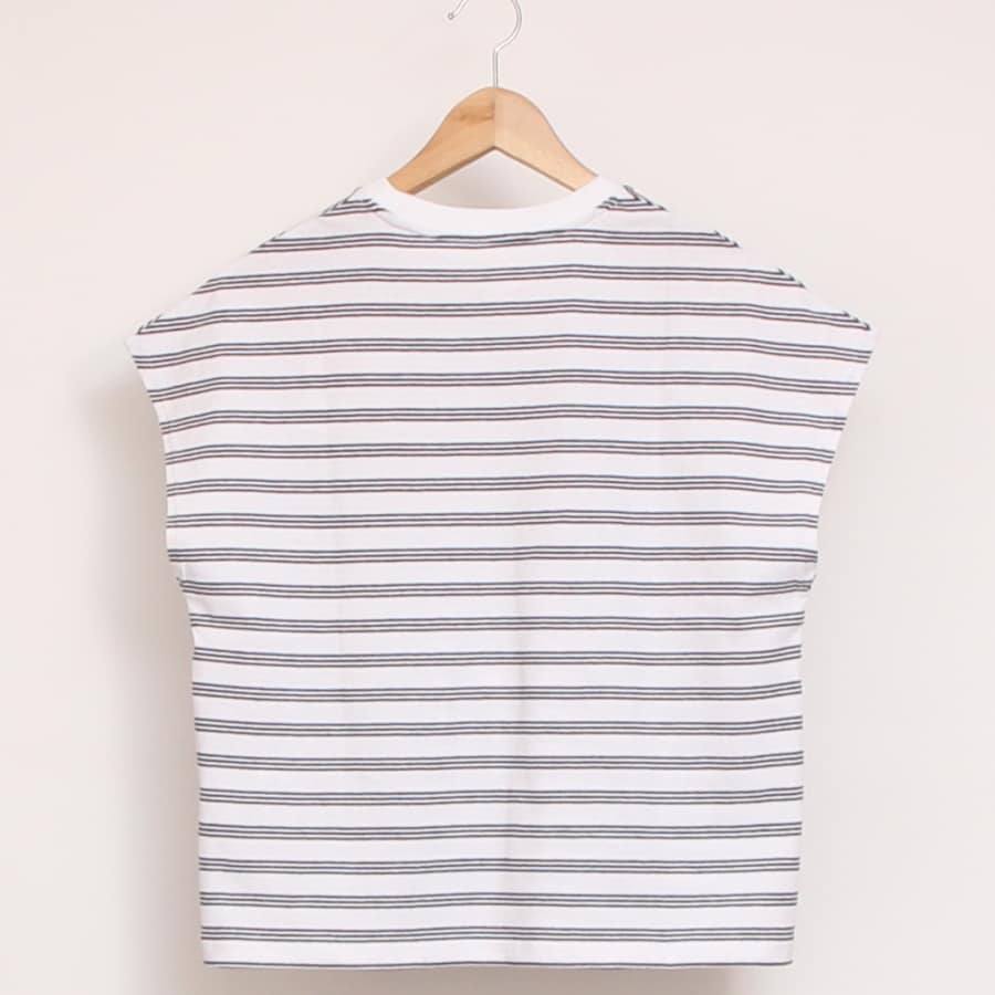 【20%OFF】【NAVYのみ ラスト1点】DANTONボーダーフレンチスリーブTシャツ