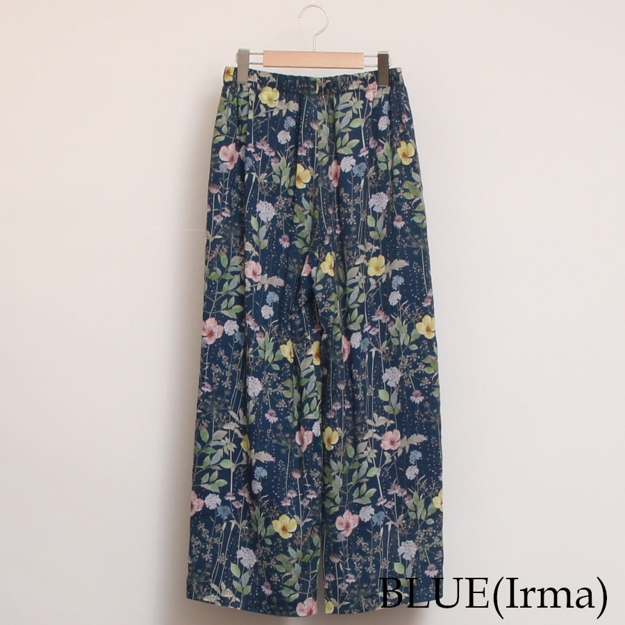 【BLUEのみ ラスト1点】シルフローンLIBERTYイージーワイドストレートパンツ2507