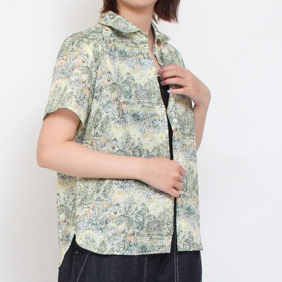【20%OFF】【GREEN・NAVYラスト1点ずつ】リバティ半袖レギュラーシャツ(2507)