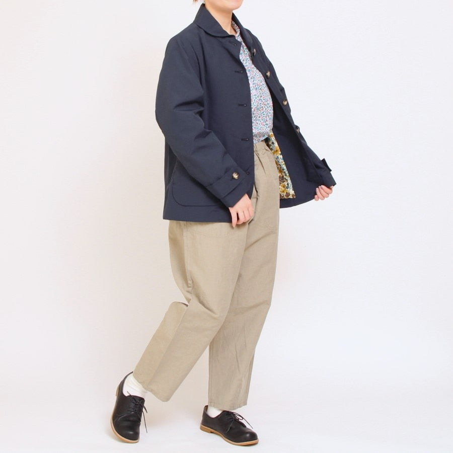 【30%OFF】【NAVYのみ 残り僅か】裏リバティショールカラージャケット(2502)