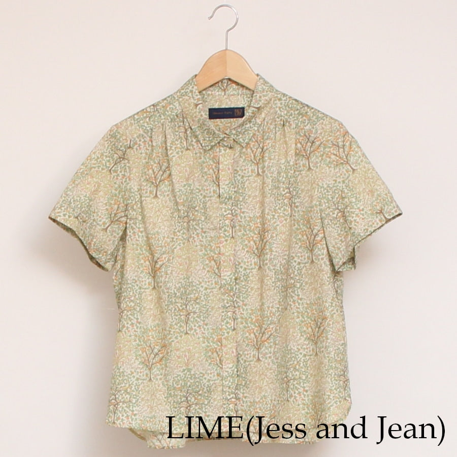【20%OFF】【WHITEのみ ラスト1点】HOKKOH LIBERTY 比翼ギャザーシャツ(2506)