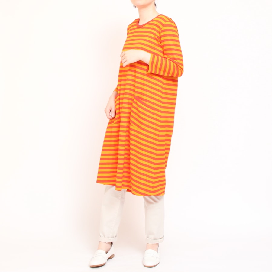 【50%OFF】【ラスト1点】marimekko 7分袖ワンピース TIIA2016SS 43142