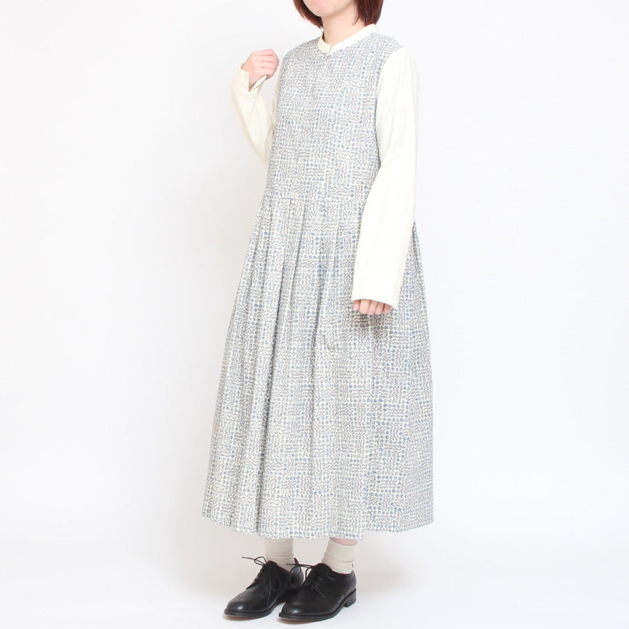 【CAMELのみ】コーデュロイLIBERTY切替キーネックワンピース2411