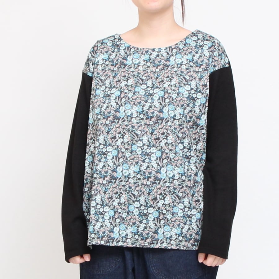【20%OFF】【BEIGE・GRAYのみ ラスト1点ずつ】LIBERTY MIXボートネックプルオーバー67042