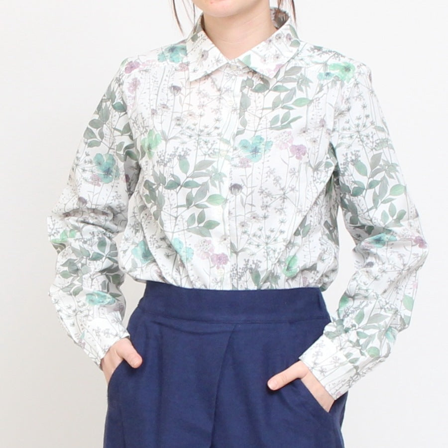 【KHAKI・BLUE サイズ2のみ ラスト1点ずつ】リバティ長袖レギュラーシャツ(2501)