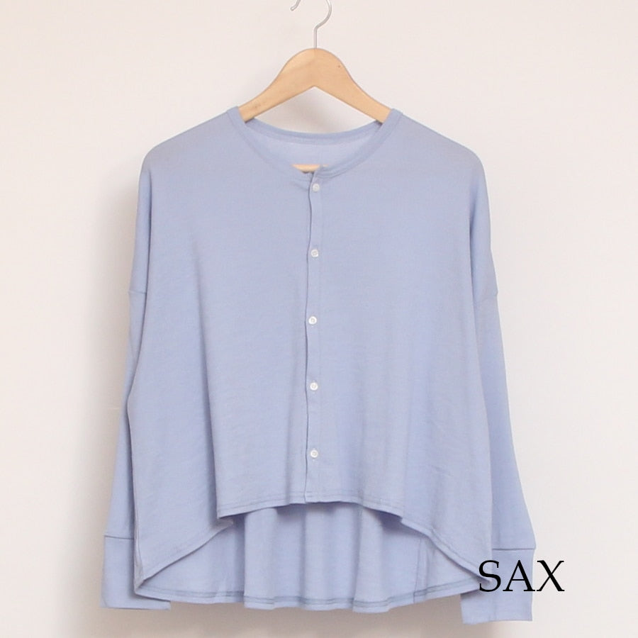 【20%OFF】【ラスト1点ずつ】NARU ガーゼフライス ショートカーディガン