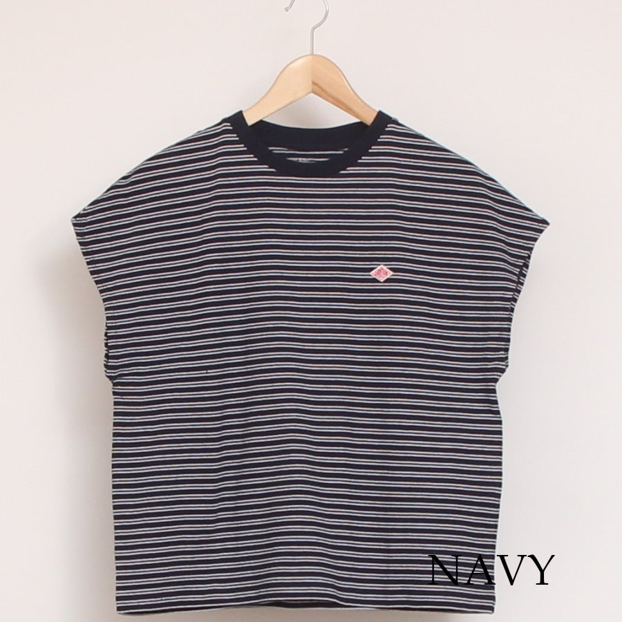 【20%OFF】【NAVYのみ ラスト1点】DANTONボーダーフレンチスリーブTシャツ