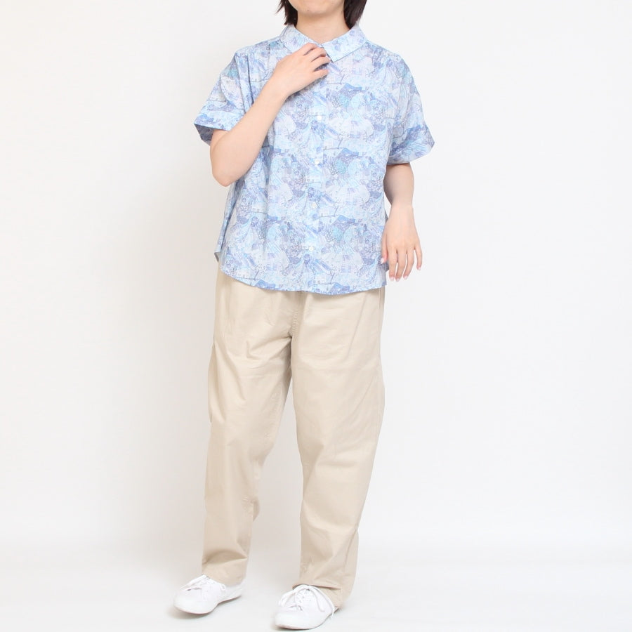 【30%OFF】【SAXのみ ラスト1点】LIBERTYロールアップ半袖シャツ(2506)