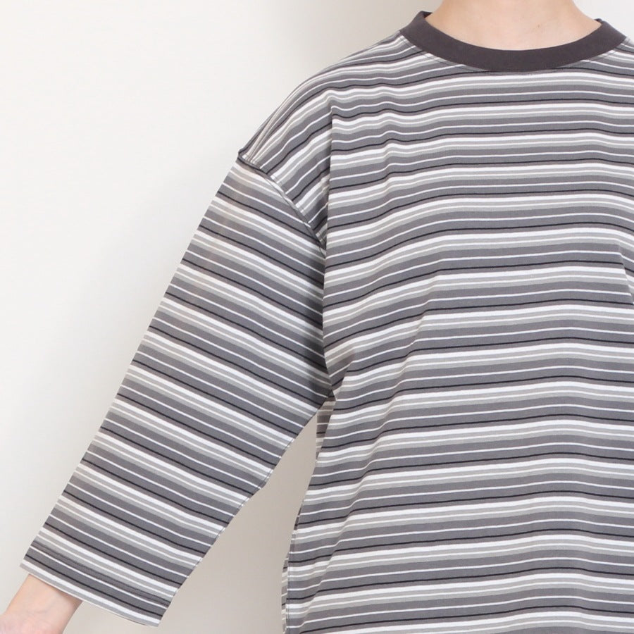 【GRAYのみ ラスト1点】DANTONクルーネック7分袖Tシャツ