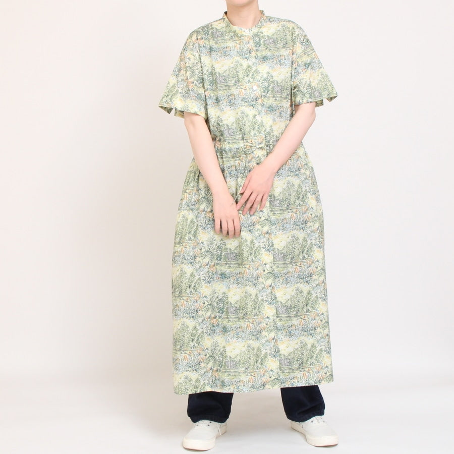 【期間限定20%OFF】【BLUEラスト1点・本店限定商品】リバティ半袖ドロストワンピース(2508)