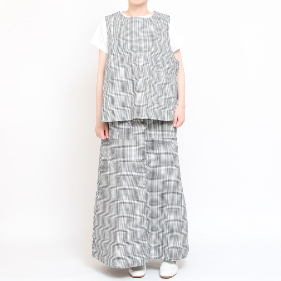 【30%OFF】【ラスト1点】NARUインディゴチェックAラインスカート
