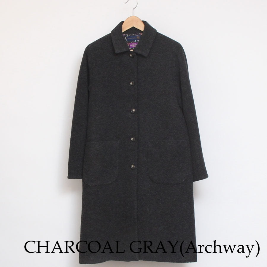 【再値下げ・40%OFF】【CHACOAL GRAY ラスト1点】裏リバティステンカラーコート(2410)