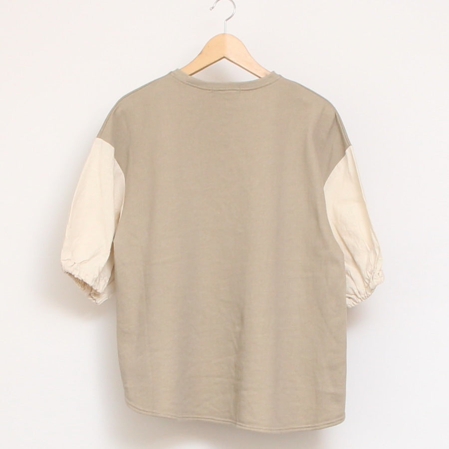 【50%OFF】【残り僅か】NARU裏毛×シーチングワッシャープルオーバー