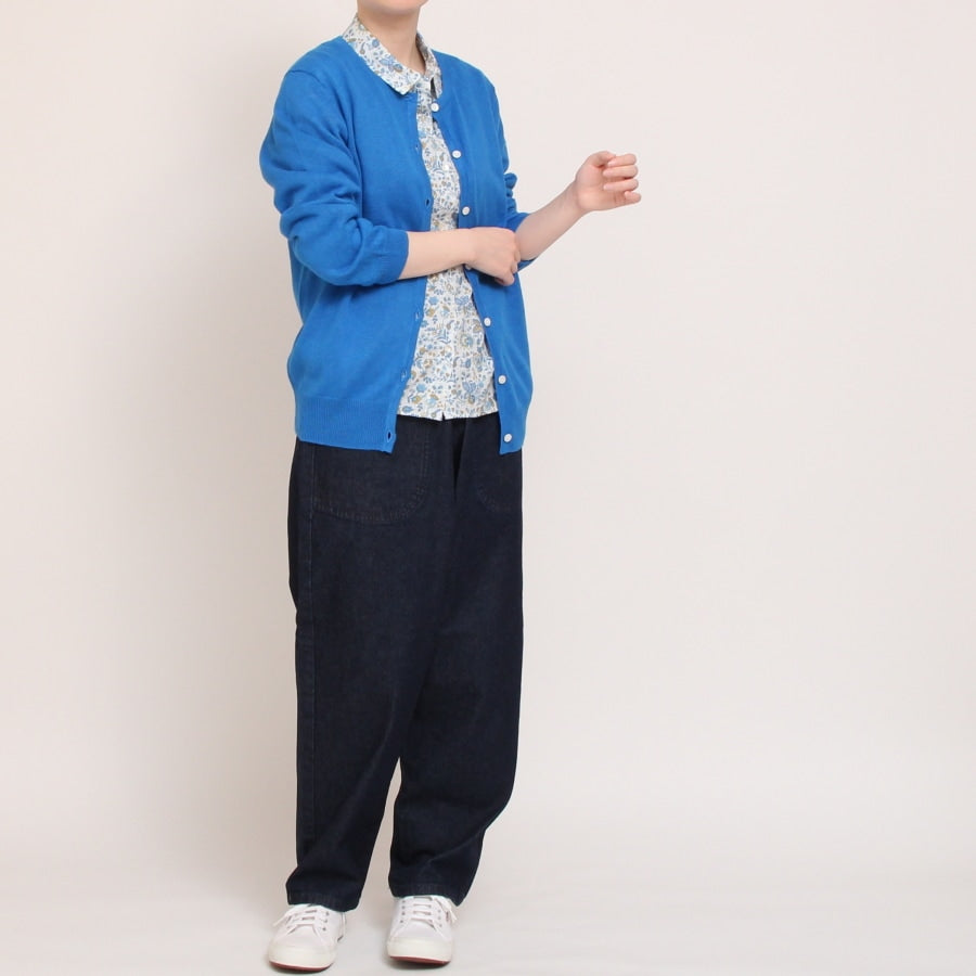 【BLACKのみ】mao made UVカットリネン クルーネックカーディガン25