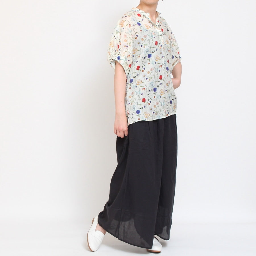 【WHITEのみ 残り僅か】【本店限定商品】シルフローンLIBERTYスタンドカラーシャツ69078
