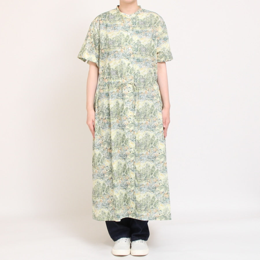 【期間限定20%OFF】【BLUEラスト1点・本店限定商品】リバティ半袖ドロストワンピース(2508)