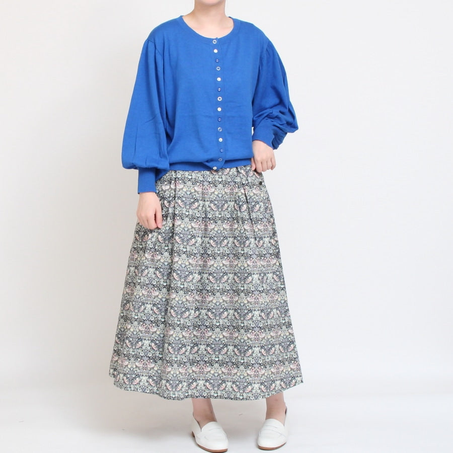 【20%OFF】【GRAYラスト1点】リバティサイド釦スカート80cm(2508)