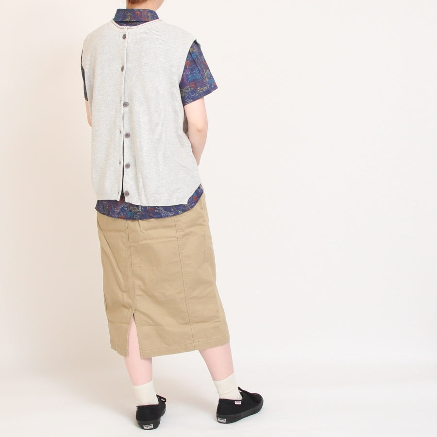 【30%OFF】【IVORYラスト1点】Mao medeソフトコットン2WAYベスト2508