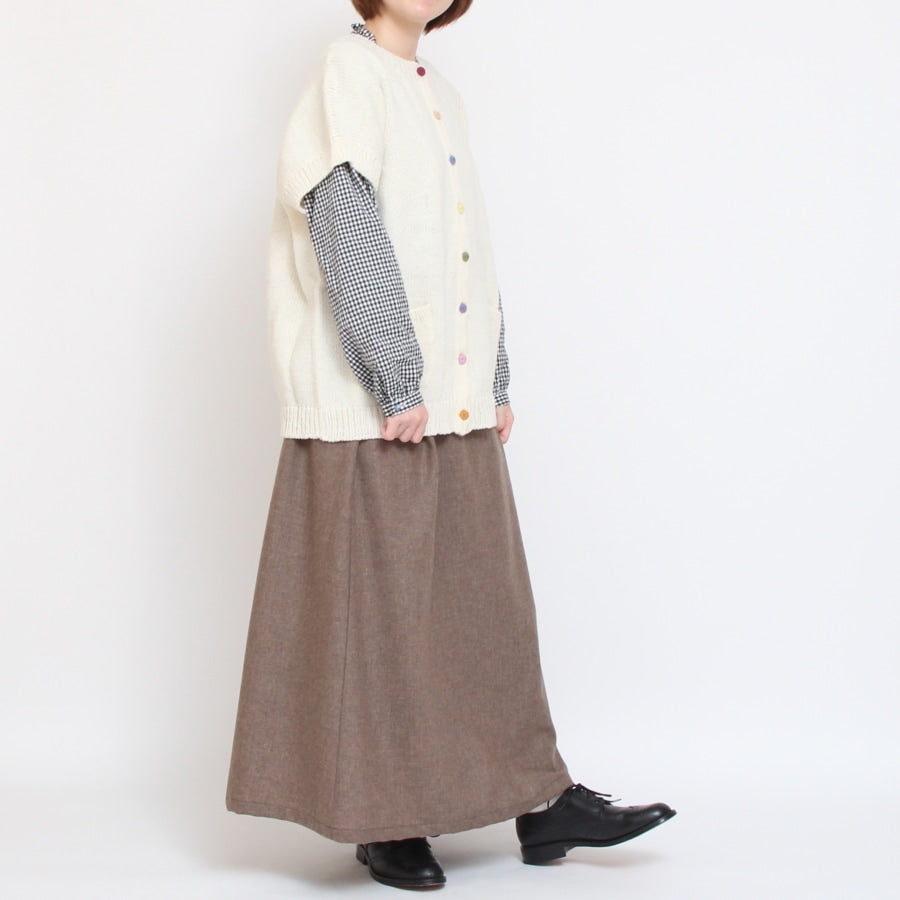 【NAVYのみ】PERUカラフル釦ワイドベスト(2409)