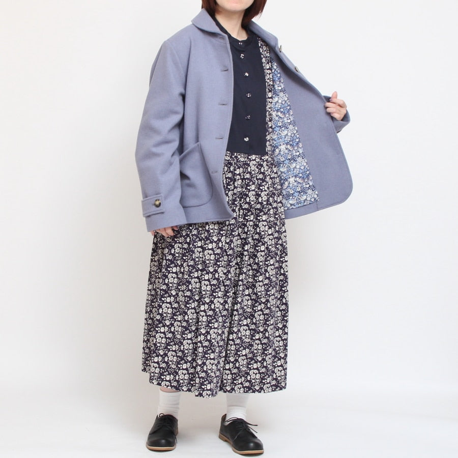 【20%OFF】【BLACKのみ ラスト1点】裏リバティショールカラージャケット(2410)