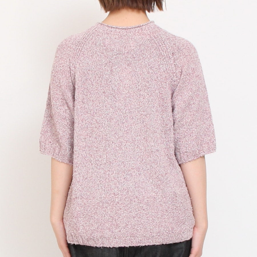 OTA KNIT コットンリネン シルクネップニットプルオーバー