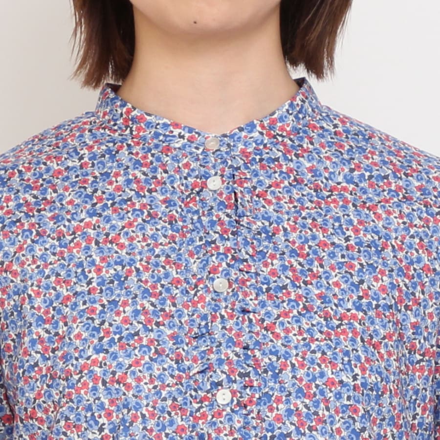 【20%OFF】【YELLOW・REDのみ ラスト1点】HOKKOH LIBERTY フロントフリルシャツ(2506)