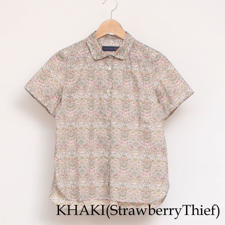 【KHAKI サイズ2のみ ラスト1点】リバティ半袖レギュラーシャツ(2408)