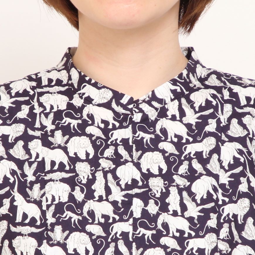 【20%OFF】【WINEサイズ2 ラスト1点】24animals長袖キーネックワンピース(2409)