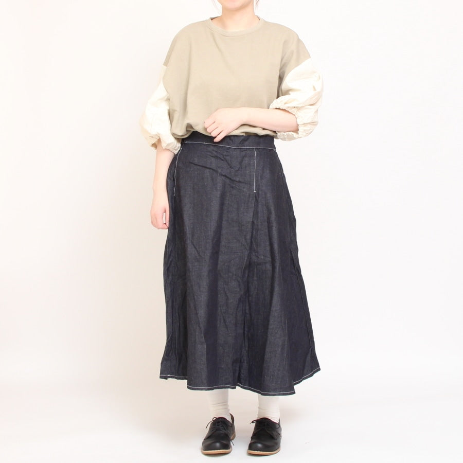 【50%OFF】【残り僅か】NARU裏毛×シーチングワッシャープルオーバー