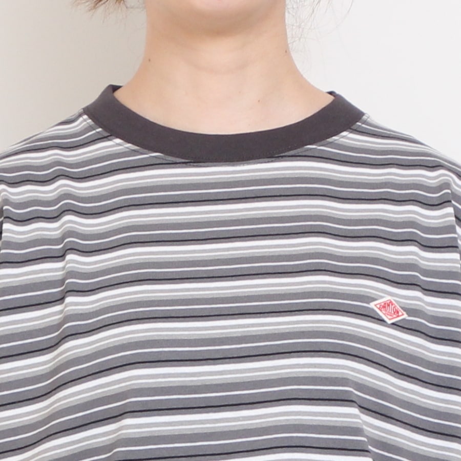 【GRAYのみ ラスト1点】DANTONクルーネック7分袖Tシャツ