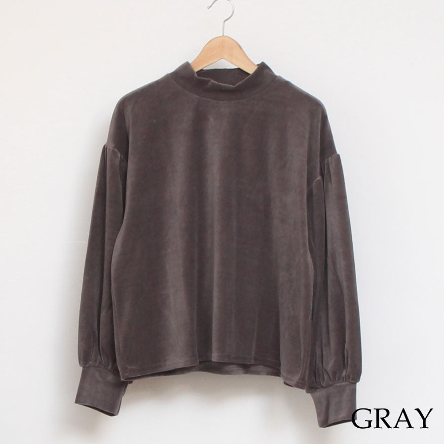 【50%OFF】【GRAYのみラスト1点】NARUベロアラウンドプルオーバー