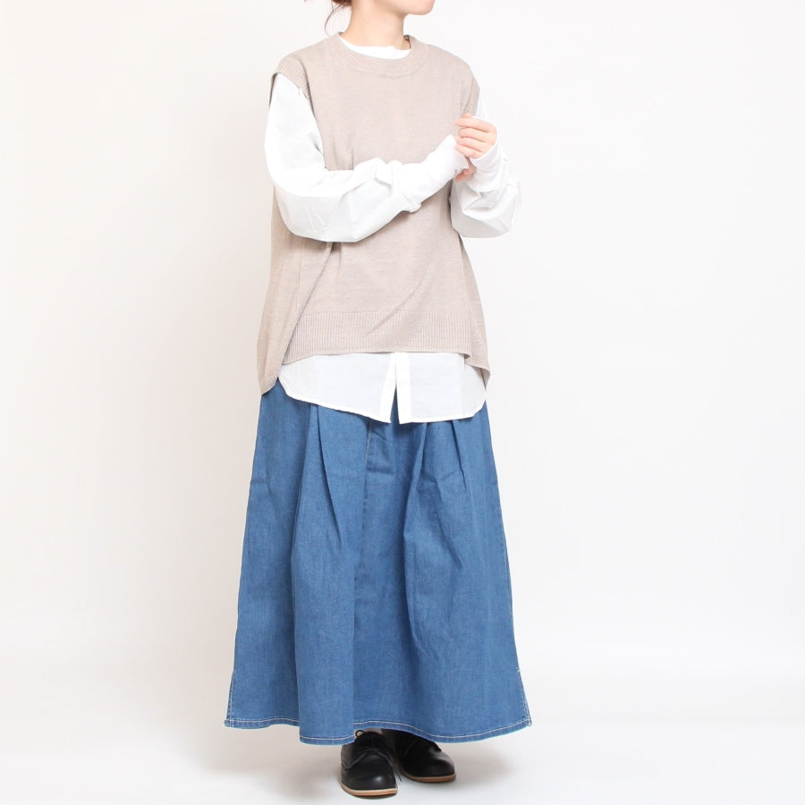 【30%OFF】【残り僅か】INDIMARKタックスカート86cm