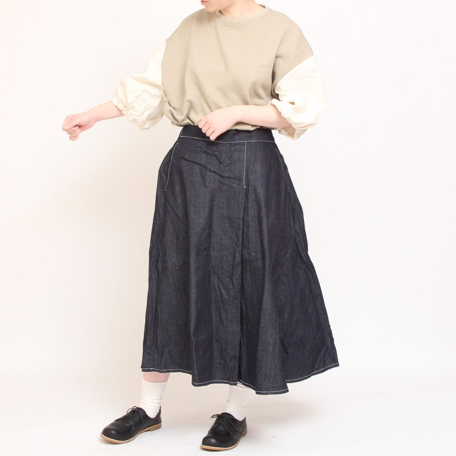 【50%OFF】【残り僅か】NARU裏毛×シーチングワッシャープルオーバー