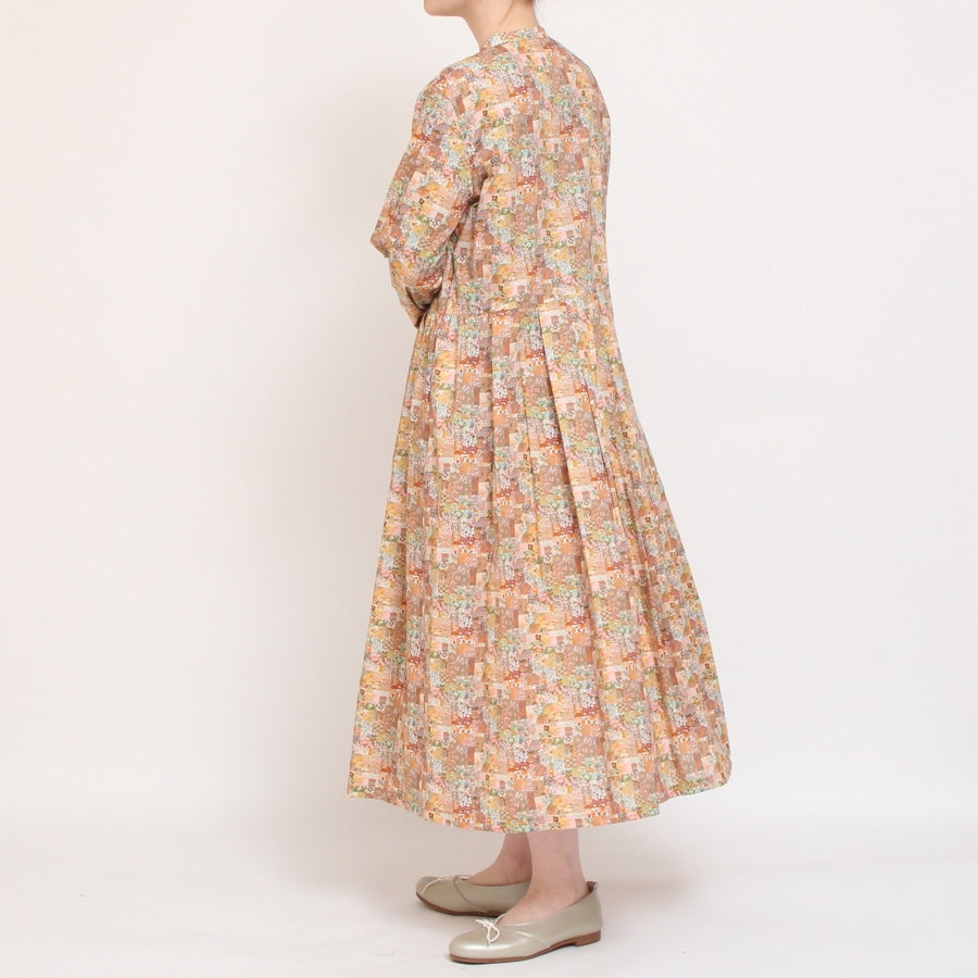 【30%OFF】【BLUEのみ 残り僅か】LIBERTY長袖パイピング使いワンピース(2502)