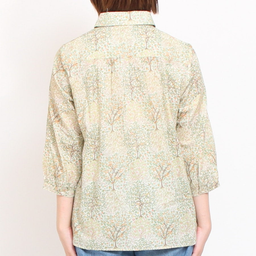 【20%OFF】【残り僅か】HOKKOH 7分袖レギュラーシャツ(2506)