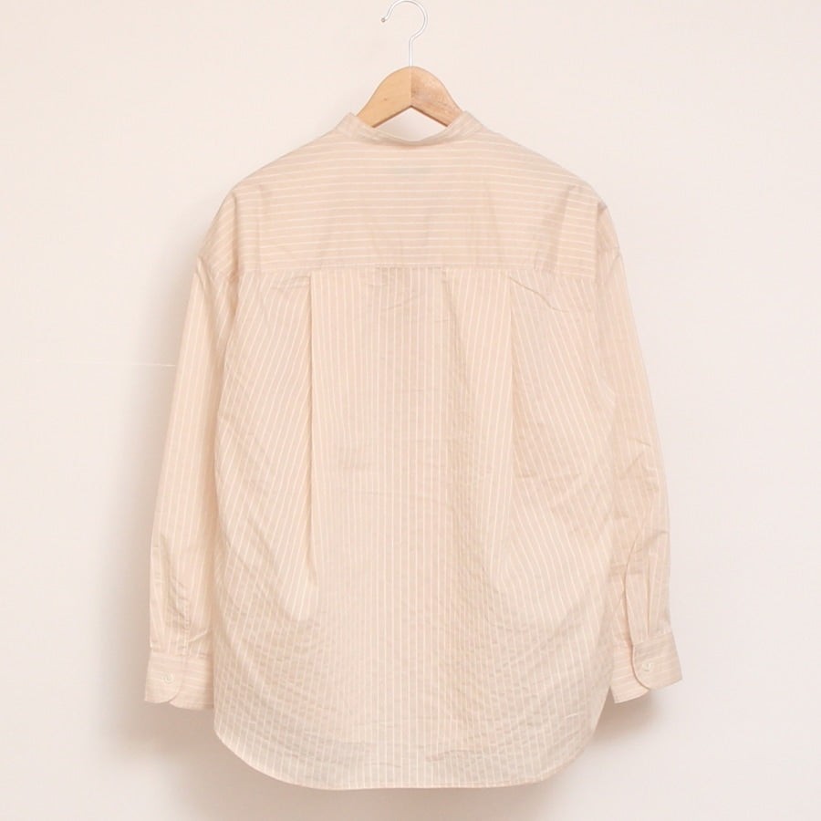 【20%OFF】【RED・BLACKラスト1点ずつ】Pont de Chalons バンドカラー刺繍釦シャツ