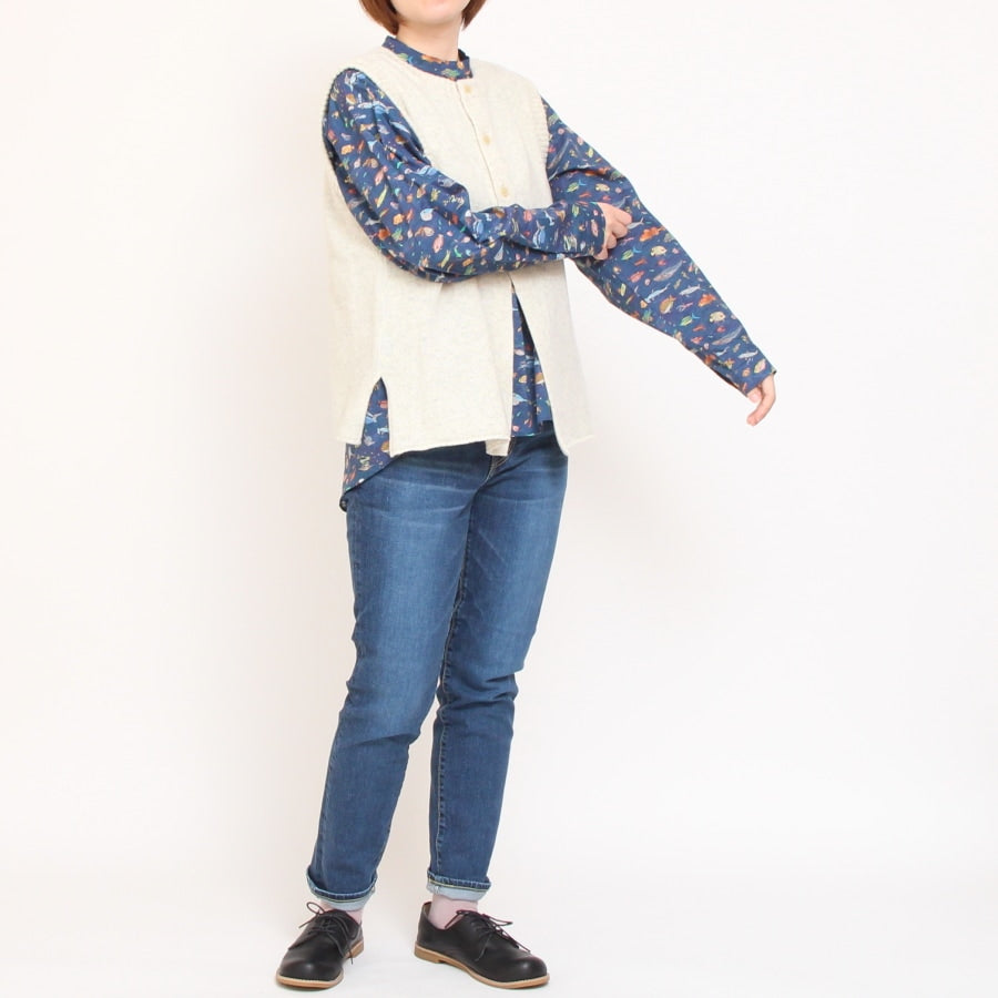 【20%OFF】【NAVYのみ残り僅か】24animals前後差モックネックプルオーバー(2409)