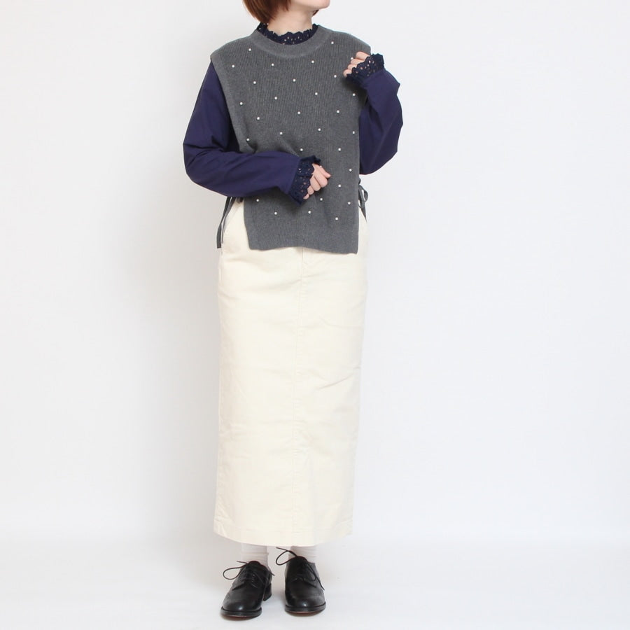 【50%OFF】sosottoパールニットベスト