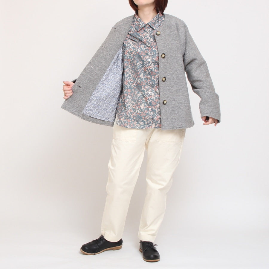 【再値下げ】【BLACKのみ 残り僅か】裏リバティVネックジャケット