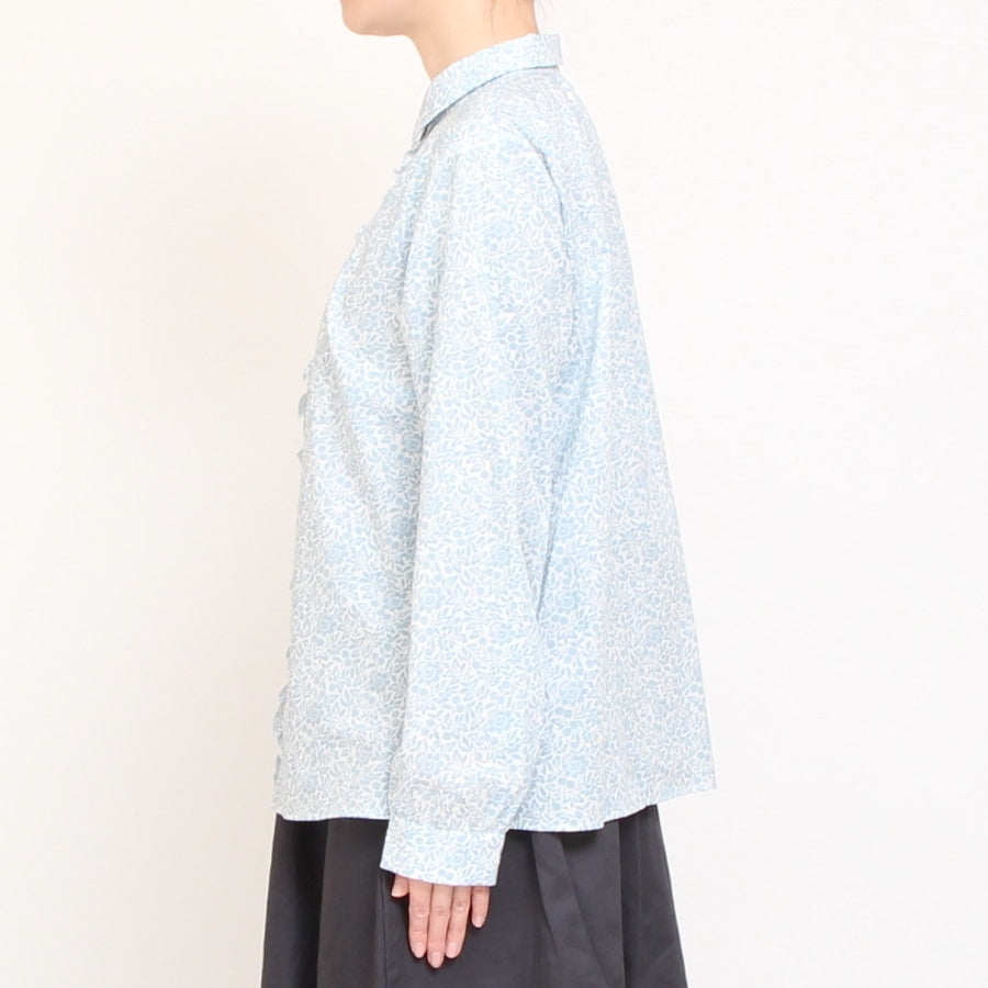 【30%OFF】【サイズ1のみ ラスト1点ずつ】LIBERTY前立てフリルフィットシャツ(2502)