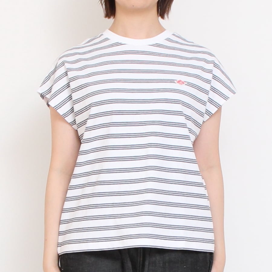 【20%OFF】【NAVYのみ ラスト1点】DANTONボーダーフレンチスリーブTシャツ