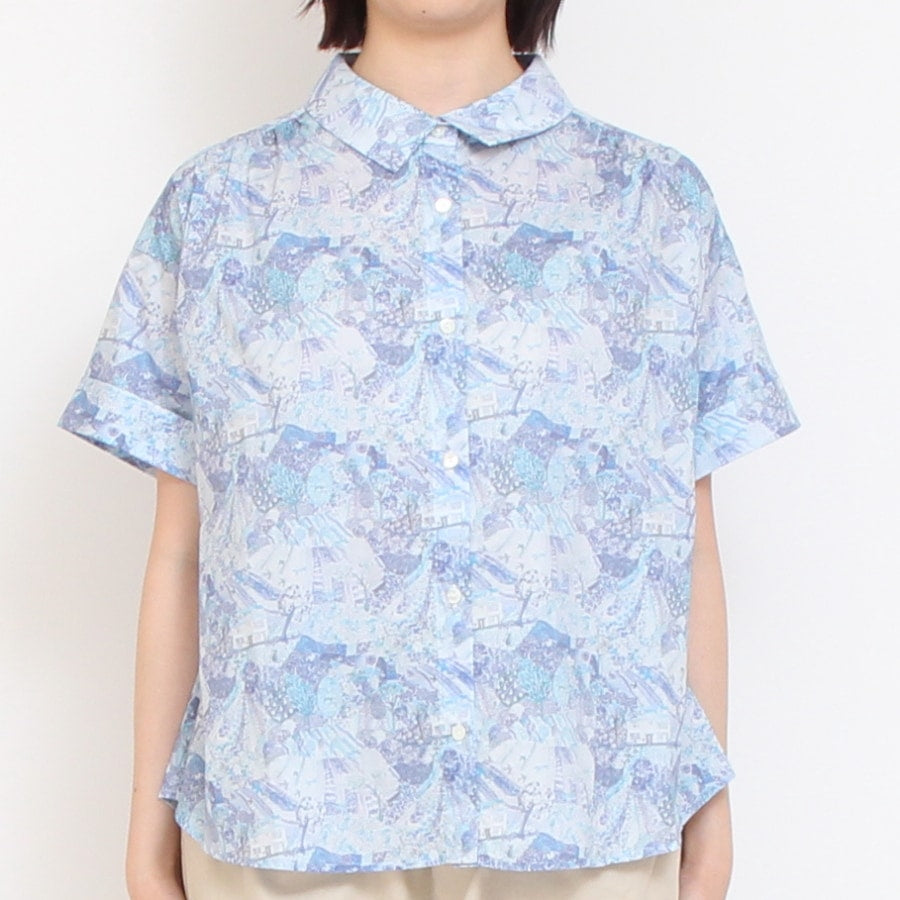 【30%OFF】【SAXのみ ラスト1点】LIBERTYロールアップ半袖シャツ(2506)