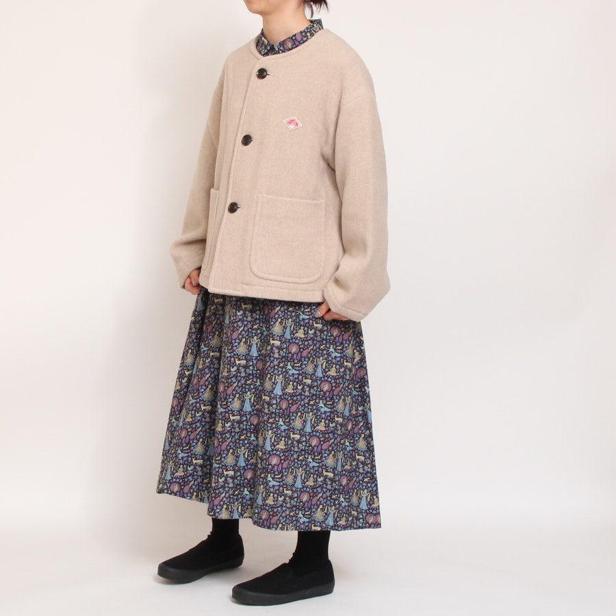 【BEIGE・MOCHAラスト1点ずつ】DANTONウールライトパイル ノーカラージャケット24
