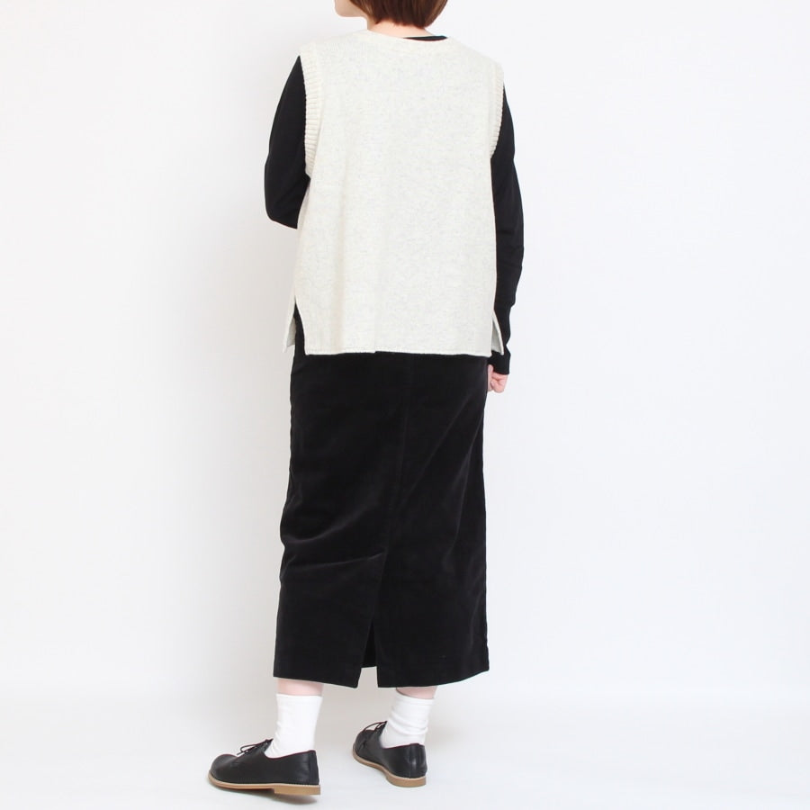 【30%OFF】【IVORY・WINEのみ ラスト1点ずつ】D.M.Gコーデュロイタイトスカート