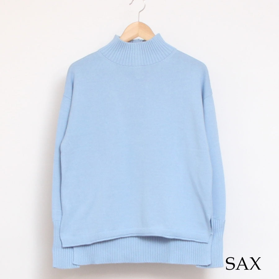 【MINTのみ】mao madeソフトコットンハイネックプルオーバー(2411)