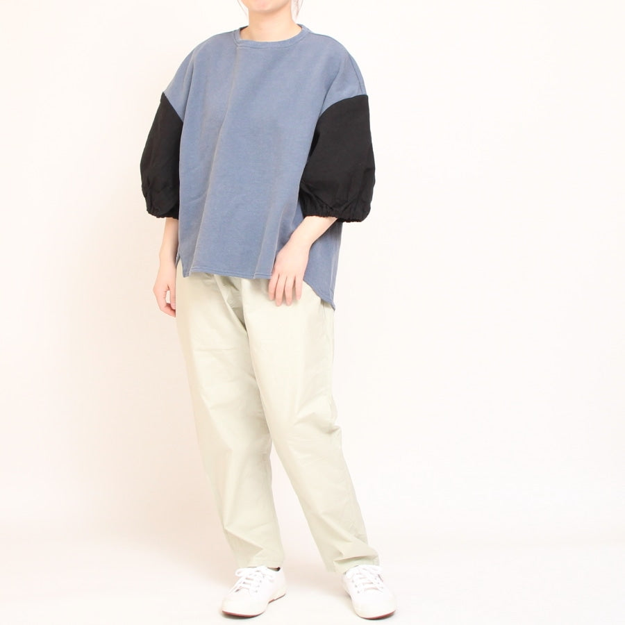 【50%OFF】【残り僅か】NARU裏毛×シーチングワッシャープルオーバー