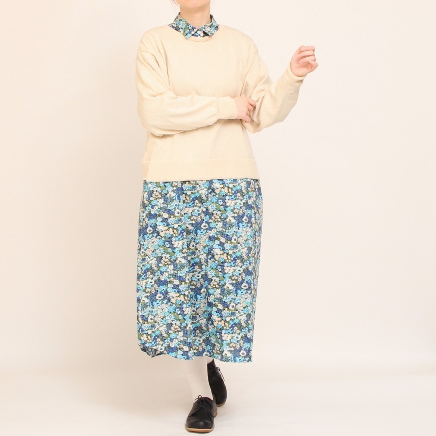 LIBERTY長袖レギュラーカラーワンピース(2503)