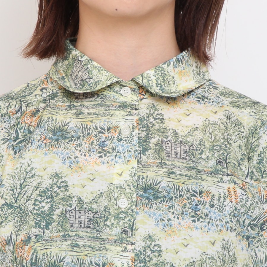 【20%OFF】【GREEN・NAVYラスト1点ずつ】リバティ半袖レギュラーシャツ(2507)
