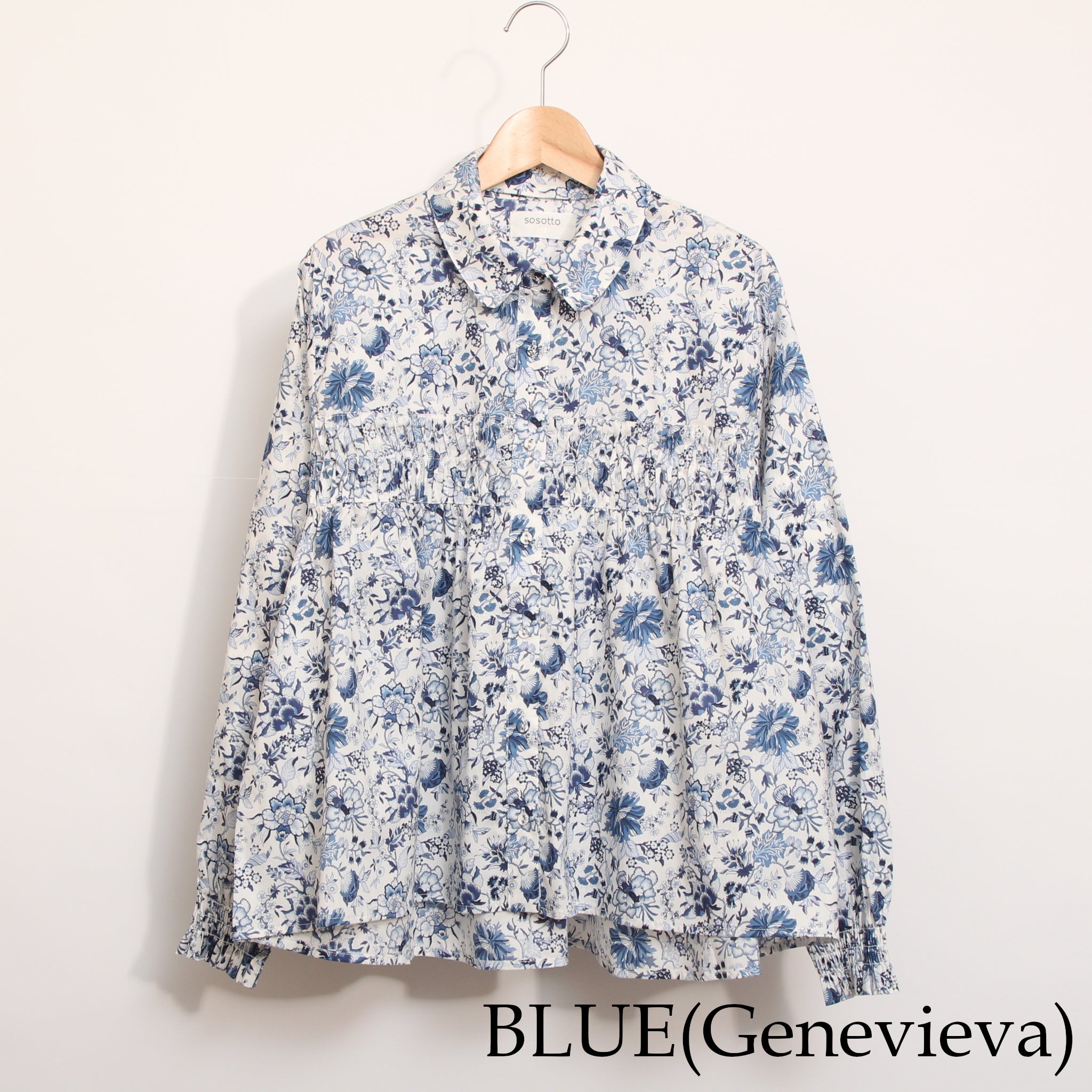 【本店限定商品】sosotto LIBERTYセパレイトカラーシャツ