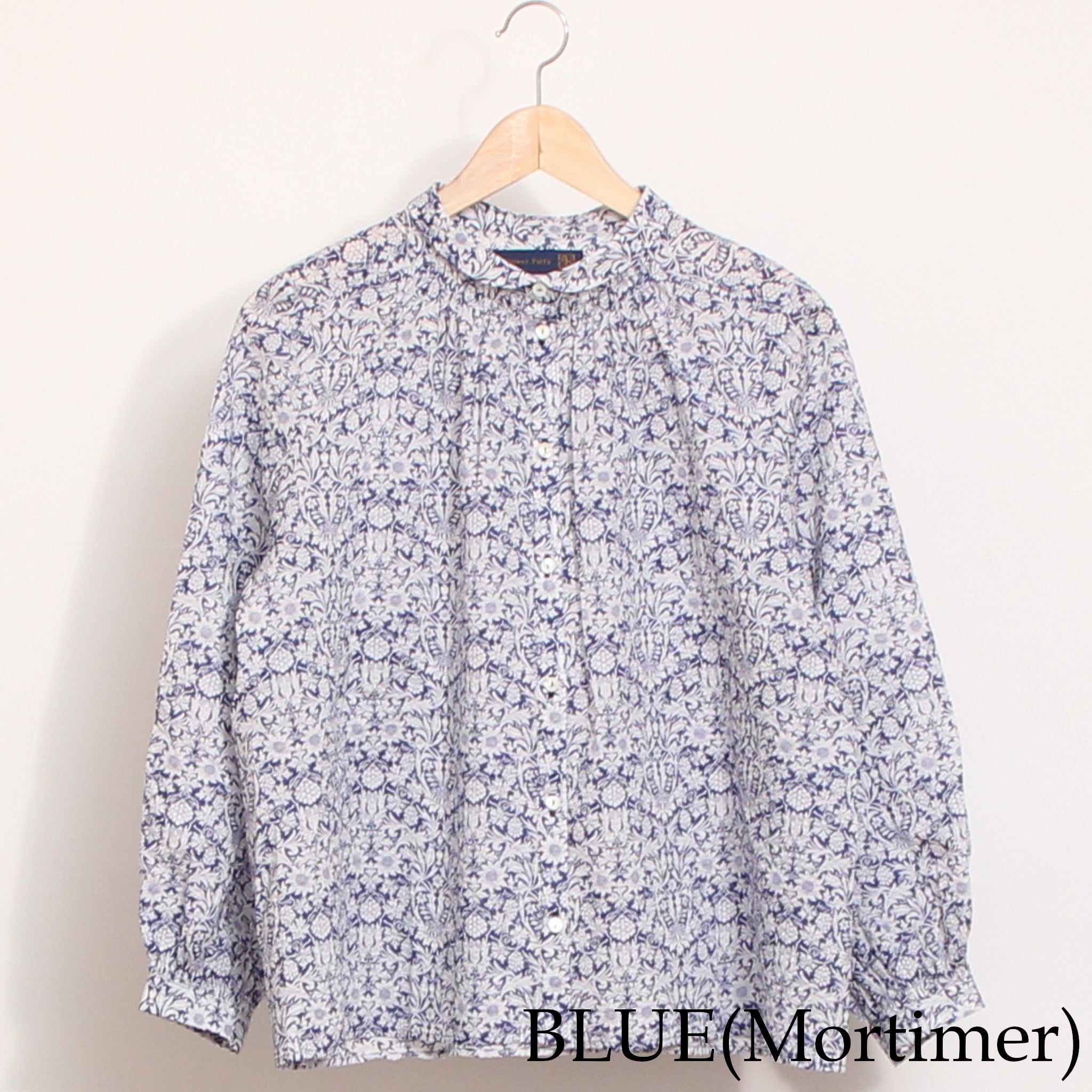 【20%OFF】【BLUE・REDラスト1点】イーストボーンLIBERTYチビ衿シャーリングシャツ2603